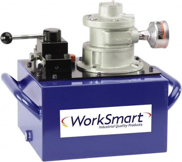 Value Collection - 10,000 psi Air-Hydraulic Pump & Jack - 3 Gal Oil Capacity, Dump Valve, Use with Single Acting Cylinders, Advance & Retract - Makers Industrial Supply