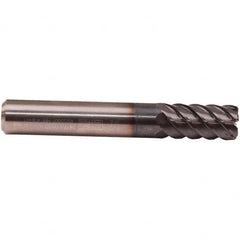 Emuge - 16mm Diam, 32mm LOC, 8 Flute Solid Carbide Roughing & Finishing End Mill - TiAlN Finish, 92mm OAL, 16mm Shank Diam, Cylindrical Shank, 50° Helix, Long Length - Makers Industrial Supply