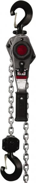 Jet - 3,000 Lb Lifting Capacity, 15' Lift Height, Lever with Overload Protection Hoist - Made from Chain, 75 Lb Avg Pull to Lift Rated Load - Makers Industrial Supply