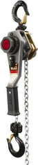 Jet - 2,000 Lb Lifting Capacity, 5' Lift Height, Lever with Overload Protection Hoist - Made from Chain - Makers Industrial Supply