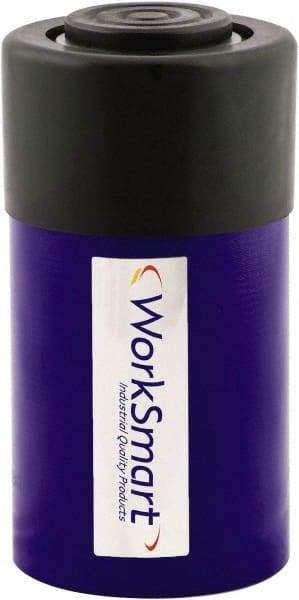 Value Collection - 25 Ton, 1.02" Stroke, 5.25 Cu In Oil Capacity, Portable Hydraulic Single Acting Cylinder - 5.15 Sq In Effective Area, 5.63" Lowered Ht., 6.65" Max Ht., 2.56" Cyl Bore Diam, 2.24" Plunger Rod Diam, 10,000 Max psi - Makers Industrial Supply