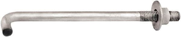 Import - 3/8-16, 12" OAL Bent Anchor Bolt - Grade 2 Steel - Makers Industrial Supply