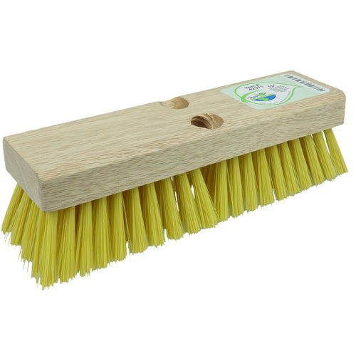 10″ - Deck Scrub Brush, Recycled PET Fill and Foam Block - Makers Industrial Supply