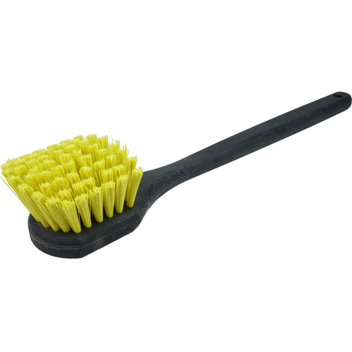 20″ - Utility Scrub Brush, Recycled PET Fill, Long Handle, Foam Block - Makers Industrial Supply