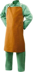 Steiner - 24 x 36" Flame Resistant/Retardant Bib Apron - Cotton, 12 oz Material, Brown, Strap Closure - Makers Industrial Supply