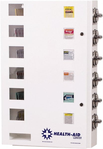 Synergy Management - Medical Vending Machines & Dispensers; Height (Inch): 29-1/2 ; Width (Inch): 20 ; Depth (Inch): 5-1/2 ; Number of Shelves: 6 ; Door Type: Manual Closing ; Shelf Type: Adjustable - Makers Industrial Supply