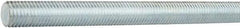 Made in USA - 7/8-9 UNC (Coarse), 10' Long, Medium Carbon Steel General Purpose Threaded Rod - Zinc-Plated Finish, Right Hand Thread - Makers Industrial Supply