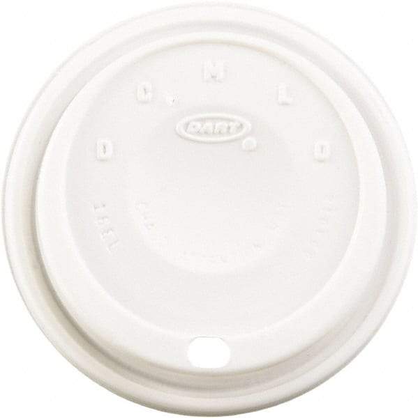 DART - Cappuccino Dome Sipper Lids, Fits 12-24 oz Cups, 1000/Carton - White - Makers Industrial Supply