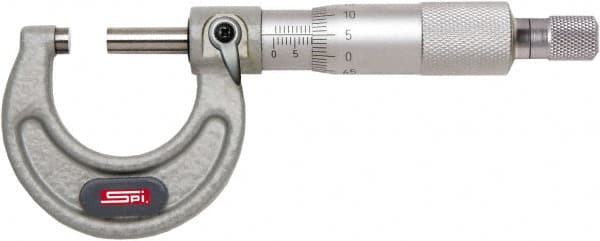 SPI - 11 to 12" Range, 0.0001" Graduation, Mechanical Outside Micrometer - Ratchet Stop Thimble, 6.62" Throat Depth, Accurate to 0.0003" - Makers Industrial Supply