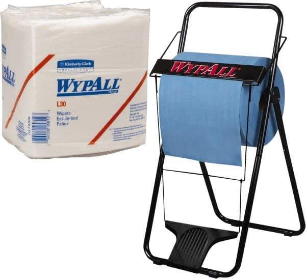 WypAll - L30 1/4 Fold General Purpose Wipes - Poly Pack, 13" x 12-1/2" Sheet Size, White - Makers Industrial Supply