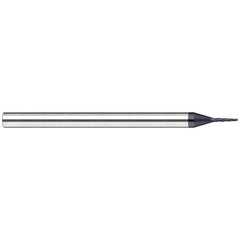 Harvey Tool - 5° per Side 0.045" Small End Diam 1/4" LOC 3-Flute Solid Carbide Tapered Square End Mill - Exact Industrial Supply