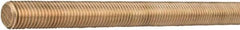 Made in USA - 3/4-10 UNC (Coarse), 6' Long, Bronze General Purpose Threaded Rod - Uncoated, Right Hand Thread - Makers Industrial Supply