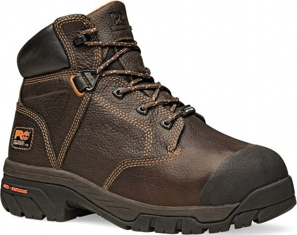 Work Boot: Size 13, 6″ High, Leather, Composite Toe Brown, Wide Width