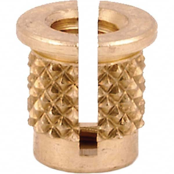 E-Z LOK - Press Fit Threaded Inserts Type: Flanged For Material Type: Plastic - Makers Industrial Supply