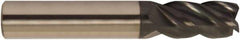 Accupro - 3/8", 4 Flute, Single End, Solid Carbide, 0.09" Corner Radius End Mill - 2-1/2" OAL, 38° Helix, Right Hand Flute, 7/8" LOC, Right Hand Cut - Makers Industrial Supply