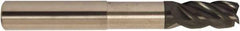 Accupro - 3/16", 4 Flute, Single End, Solid Carbide, 0.01" Corner Radius End Mill - 3" OAL, 38° Helix, Right Hand Flute, 7/32" LOC, Right Hand Cut, 1/2" Extended Reach - Makers Industrial Supply