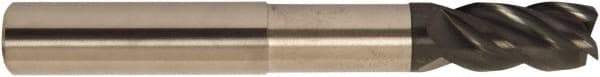 Accupro - 3/4", 4 Flute, Single End, Solid Carbide, 0.03" Corner Radius End Mill - 6" OAL, 38° Helix, Right Hand Flute, 1" LOC, Right Hand Cut, 2-1/2" Extended Reach - Makers Industrial Supply