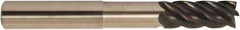 Accupro - 5/8", 5 Flute, Single End, Solid Carbide, 0.06" Corner Radius End Mill - 6" OAL, 38° Helix, Right Hand Flute, 3/4" LOC, Right Hand Cut, 3-3/8" Extended Reach - Makers Industrial Supply