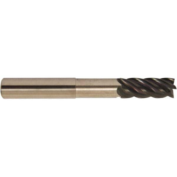 Accupro - 5/8" Diam 5 Flute Solid Carbide 0.06" Corner Radius End Mill - Makers Industrial Supply