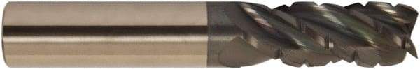 Accupro - 7/16", 4 Flute, Single End, Solid Carbide, 0.02" Corner Radius End Mill - 2-1/2" OAL, 38° Helix, Right Hand Flute, 5/8" LOC, Right Hand Cut - Makers Industrial Supply