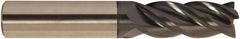 Accupro - 1/2", 5/8" LOC, 1/2" Shank Diam, 2-1/2" OAL, 4 Flute, Solid Carbide Square End Mill - Single End, AlTiCrN Finish, Spiral Flute, 38° Helix, Centercutting, Right Hand Cut, Right Hand Flute, Series HS - Makers Industrial Supply