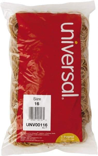 UNIVERSAL - 2-1/2" Circumference, 0.06" Wide, Standard Office Rubber Band Strapping - 1,900 Pieces - Makers Industrial Supply