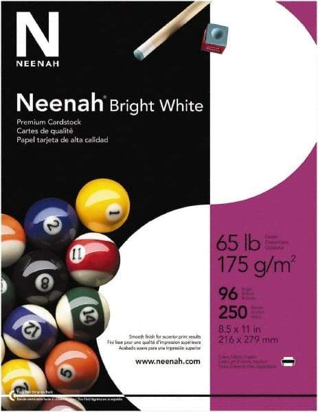 Neenah Paper - 8-1/2" x 11" White Copy Paper - Use with Laser Printers, Inkjet Printers, Copiers - Makers Industrial Supply