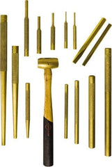 Mayhew - 15 Piece Punch & Chisel Set - 3/8 to 1/2" Chisel, 1/8 to 3/4" Punch, Round Shank - Makers Industrial Supply