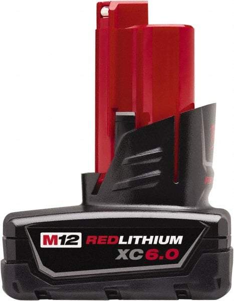 Milwaukee Tool - 12 Volt Lithium-Ion Power Tool Battery - 6 Ahr Capacity, Series M12 REDLITHIUM XC - Makers Industrial Supply