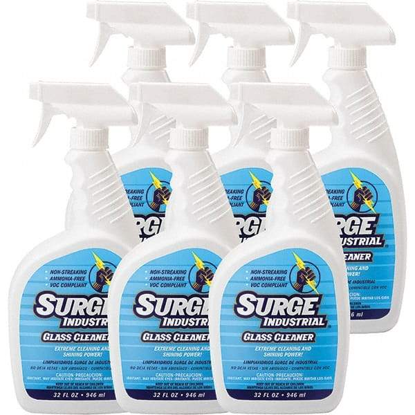 Surge Industrial - 32 oz Spray Bottle Light Citrus Glass Cleaner - Use on Glass - Makers Industrial Supply