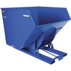 Vestil - 6,000 Lb Load Capacity, 4 Cu Yd, Steel Self-Dumping Hopper - 72-11/16" Wide x 79-3/8" Long x 64-3/8" High, Blue - Makers Industrial Supply