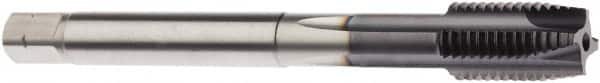 Seco - M14x1.50 Metric, 4 Flute, AlTiN Finish, Powdered Metal Spiral Point Tap - Plug Chamfer, Right Hand Thread, 3-15/16" OAL, 0.8268" Thread Length, 11mm Shank Diam, 6HX Class of Fit - Exact Industrial Supply