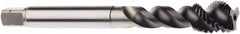 Seco - M16x1.00 Metric 4 Flute 6HX Modified Bottoming Spiral Flute Tap - Powdered Metal, AlTiN Finish, 100mm OAL, Right Hand Flute, Right Hand Thread, H6 - Exact Industrial Supply