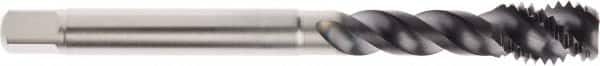 Seco - M16x2.00 Metric 4 Flute 6HX Modified Bottoming Spiral Flute Tap - Powdered Metal, AlTiN Finish, 110mm OAL, Right Hand Flute, Right Hand Thread, H6 - Makers Industrial Supply