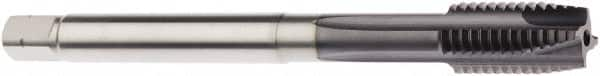 Seco - M16x2.00 Metric 4 Flute 6HX Modified Bottoming Spiral Flute Tap - Powdered Metal, AlTiN Finish, 110mm OAL, Right Hand Flute, Right Hand Thread, H6 - Exact Industrial Supply