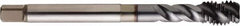 Seco - M12x1.75 Metric 3 Flute 6H Modified Bottoming Spiral Flute Tap - Cobalt, TiCN Finish, 4.3307" OAL, Right Hand Flute, Right Hand Thread, H6 - Exact Industrial Supply