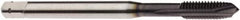 Seco - M4x0.70 Metric, 3 Flute, AlTiN Finish, Powdered Metal Spiral Point Tap - Plug Chamfer, Right Hand Thread, 2.4803" OAL, 0.4606" Thread Length, 4.5mm Shank Diam, 6HX Class of Fit - Exact Industrial Supply