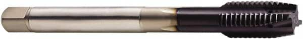 Seco - M16x2.00 Metric, 4 Flute, AlTiN Finish, Powdered Metal Spiral Point Tap - Plug Chamfer, Right Hand Thread, 4.3307" OAL, 63/64" Thread Length, 12mm Shank Diam, 6HX Class of Fit - Exact Industrial Supply