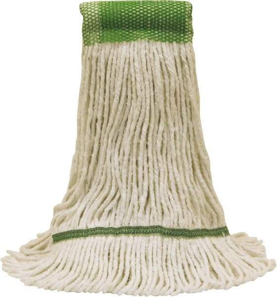 O-Cedar - 5" Green Head Band, Medium Blended Fiber Loop End Mop Head - 4 Ply - Makers Industrial Supply