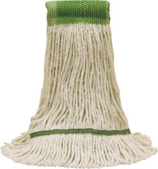 O-Cedar - 5" Green Head Band, Medium Blended Fiber Loop End Mop Head - 4 Ply - Makers Industrial Supply