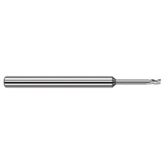 Harvey Tool - 0.05", 1.9mm LOC, 1/8" Shank Diam, 2-1/2" OAL, 3 Flute Solid Carbide Square End Mill - Exact Industrial Supply