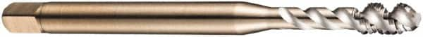 DORMER - M20x2.50 Metric Coarse 4 Flute 6H Bottoming Spiral Flute Tap - Cobalt, Bright Finish, 140mm OAL, Right Hand Flute, Right Hand Thread, Series EX006H - Makers Industrial Supply