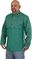 PRO-SAFE - Size 2XL, 50-52" Chest, Cape Sleeves & Bib - Cotton, 9 oz, Green - Makers Industrial Supply