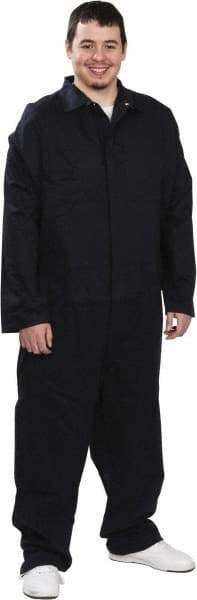 PRO-SAFE - Size 2XL, Navy Blue, Zipper, Arc Flash Coverall - 44 to 46" Chest, Indura Ultra Soft, Cotton, Nylon, 6 Pockets - Makers Industrial Supply