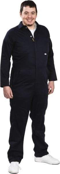 PRO-SAFE - Size M, Navy Blue, Zipper, Arc Flash Coverall - 32 to 34" Chest, Indura Ultra Soft, Cotton, Nylon, 6 Pockets - Makers Industrial Supply