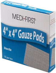 Medique - 4" Long x 4" Wide, General Purpose Pad - White, Gauze Bandage - Makers Industrial Supply