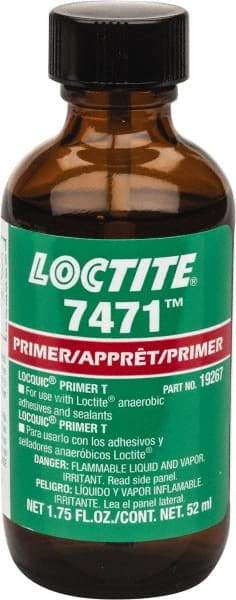 Loctite - 1.75 Fluid Ounce Bottle, Amber, Liquid Primer - Series 7471 - Makers Industrial Supply