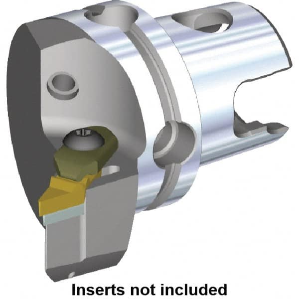 Kennametal - VBMR.. Insert, 40mm Head Length, Modular Grooving Cutting Unit Head - Left Hand Cut, System Size KM40, Through Coolant, Series Top Notch - Makers Industrial Supply