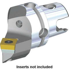 Kennametal - Left Hand Cut, Size KM40, SC.. Insert Compatiblity, Internal or External Modular Turning & Profiling Cutting Unit Head - 27mm Ctr to Cutting Edge, 48.3mm Head Length, Through Coolant, Series S-Clamping - Makers Industrial Supply