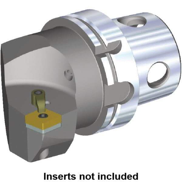 Kennametal - Right Hand Cut, Size KM4X100, CN.. Insert Compatiblity, Internal or External Modular Turning & Profiling Cutting Unit Head - 63mm Ctr to Cutting Edge, 100mm Head Length, Through Coolant - Makers Industrial Supply